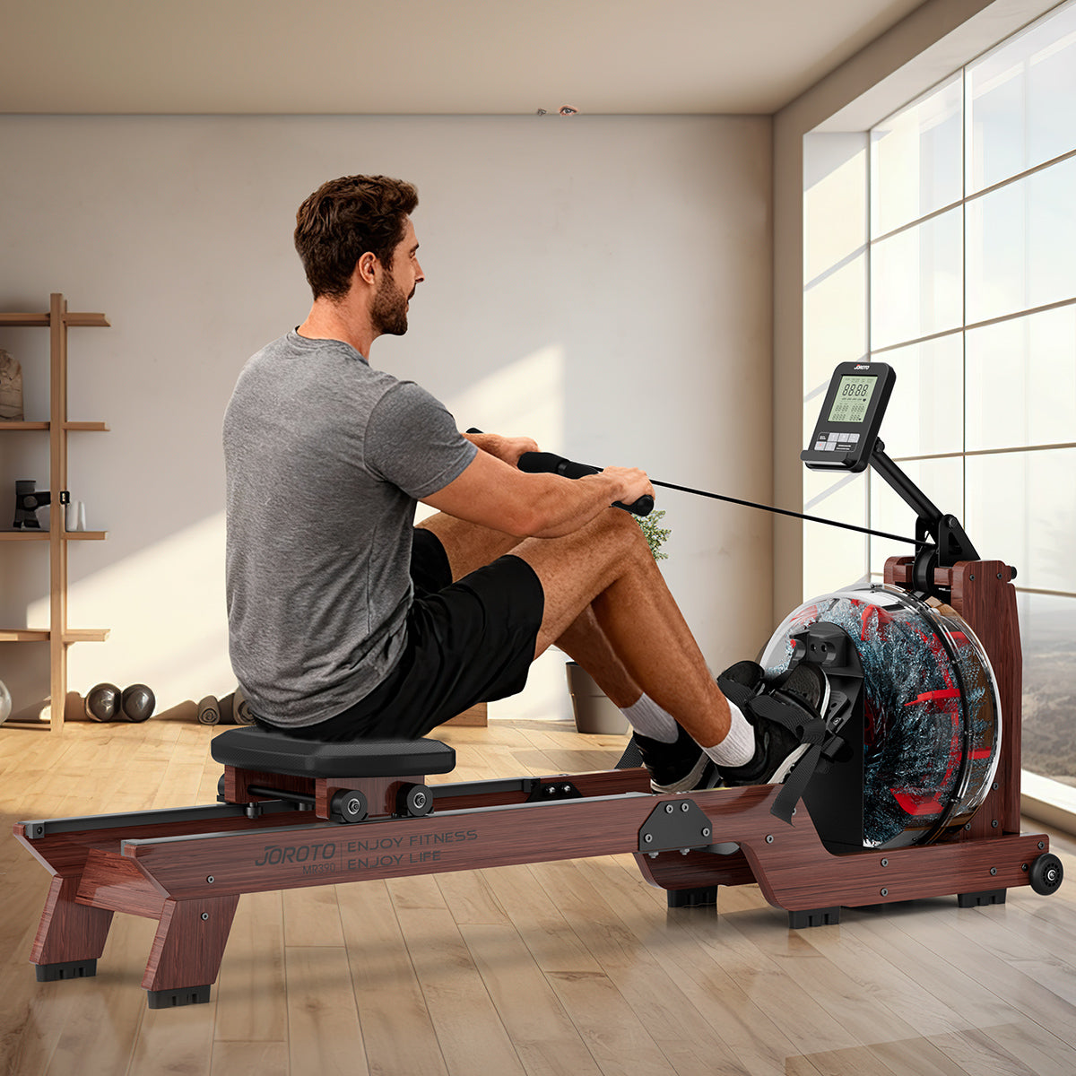 JOROTO MR390 Premier Rudergerät mit Wasserwiderstand