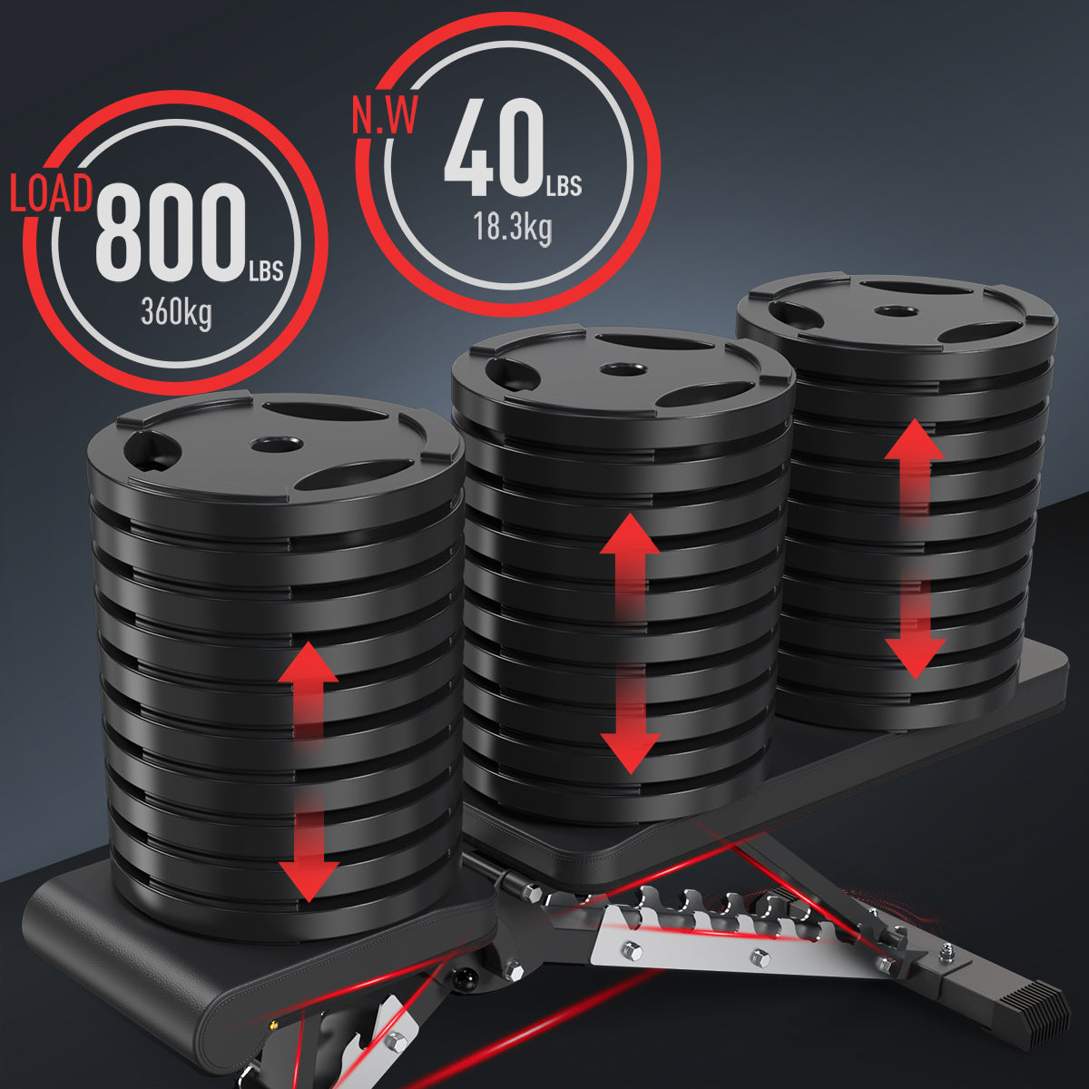 JOROTO MD60 Hantelbank, verstellbar und vielseitig