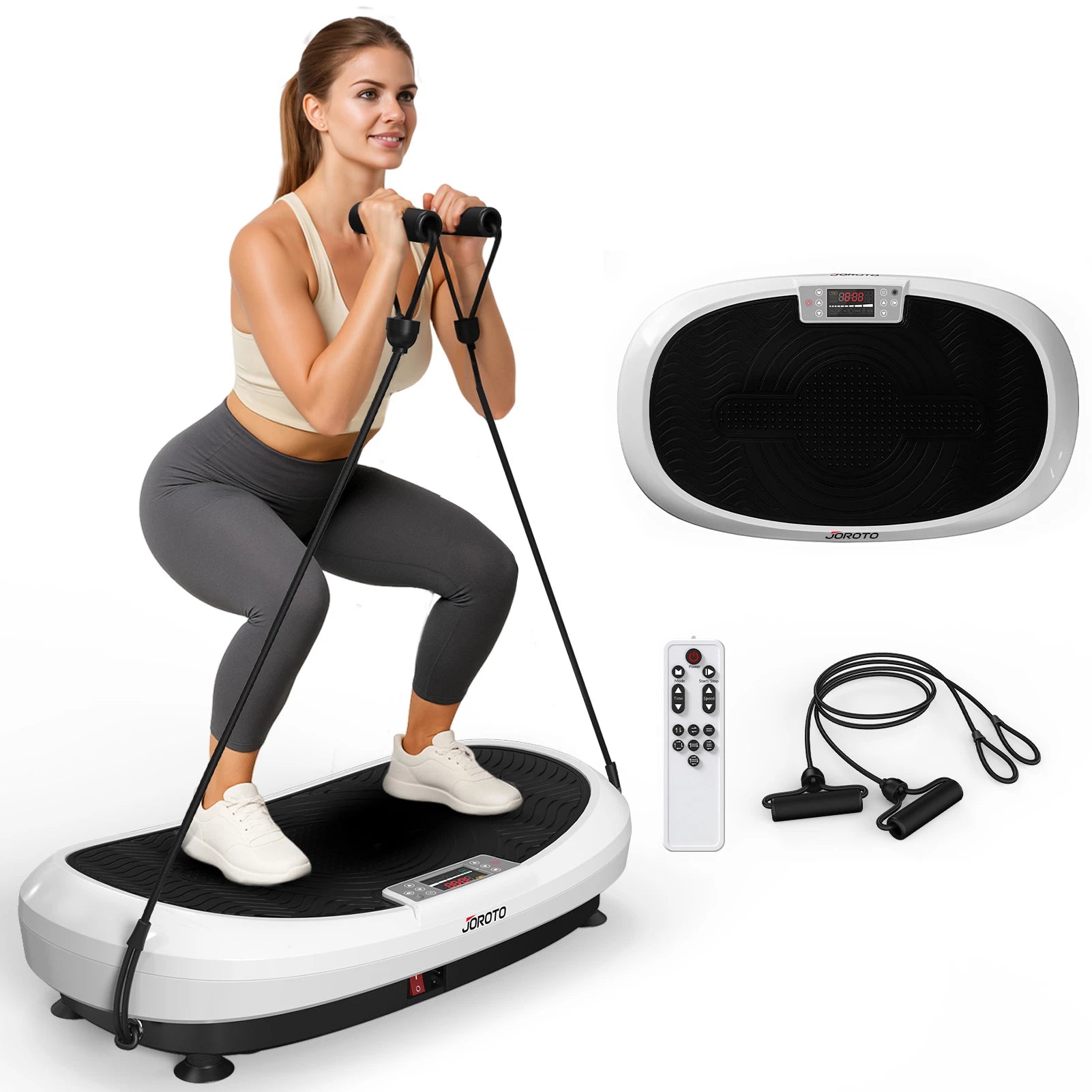 JOROTO JV60 4D vibrációs pad – 3 motoros, teljes testes edzőgép