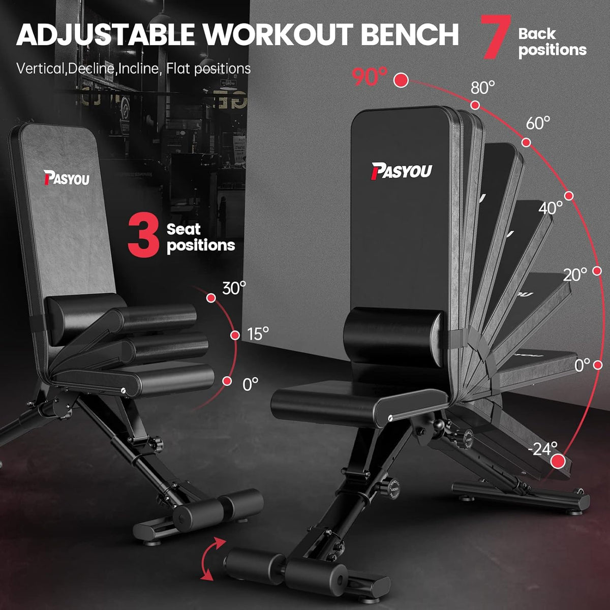 JOROTO Pasyou PA500 Adjustable Weight Bench