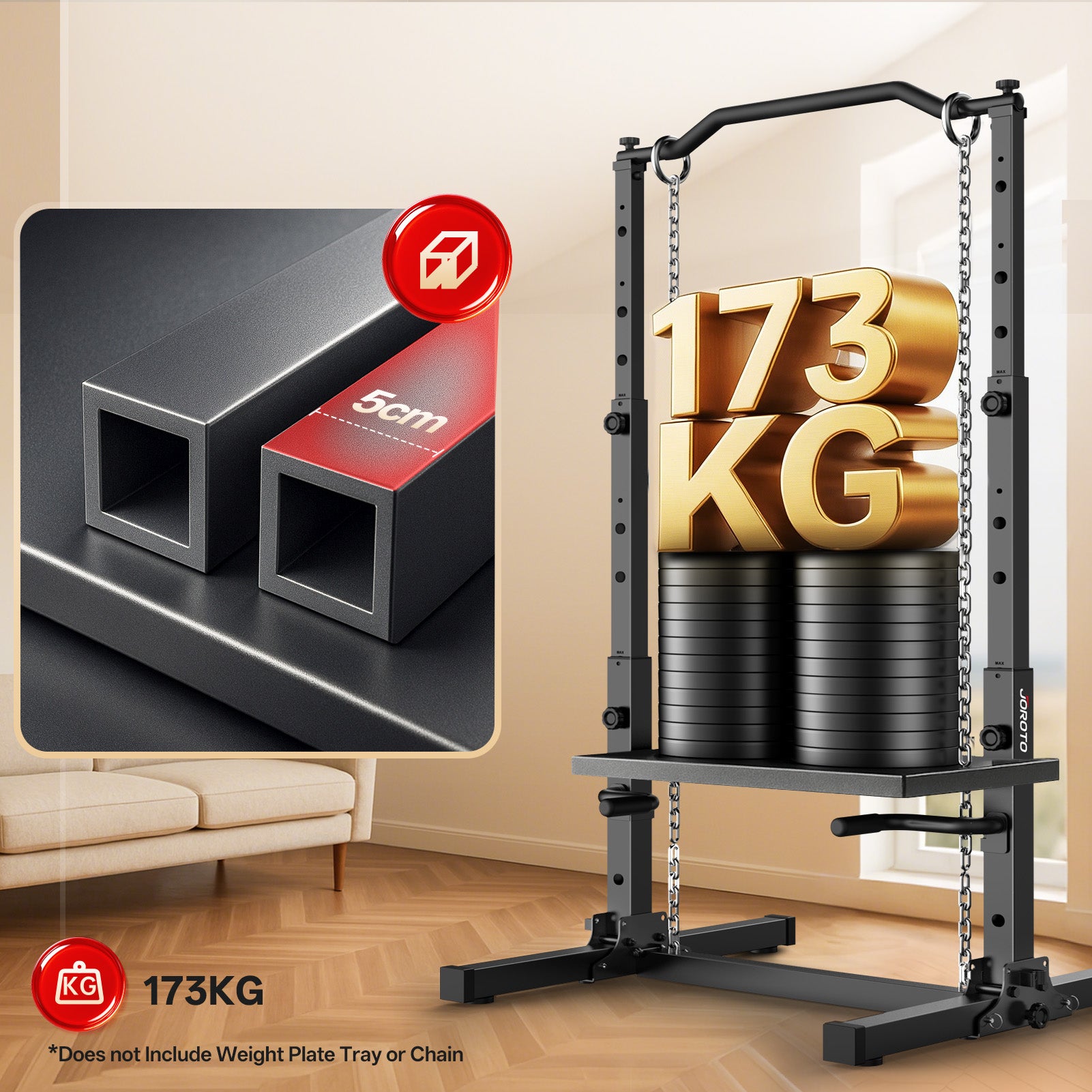 JOROTO JU30 Power Tower – Klappbare Klimmzug- und Dip-Station