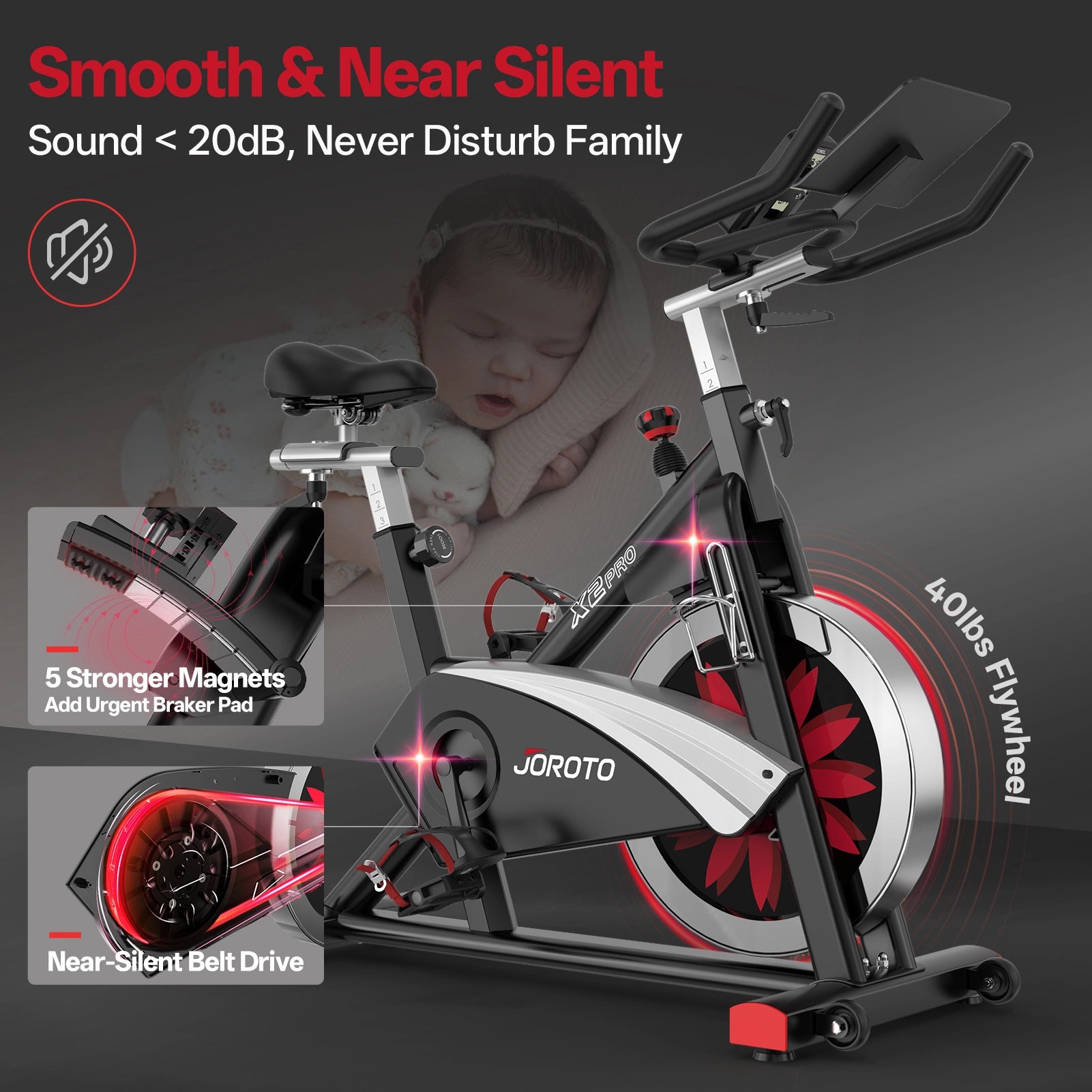 JOROTO X2PRO Bluetooth motionscykel