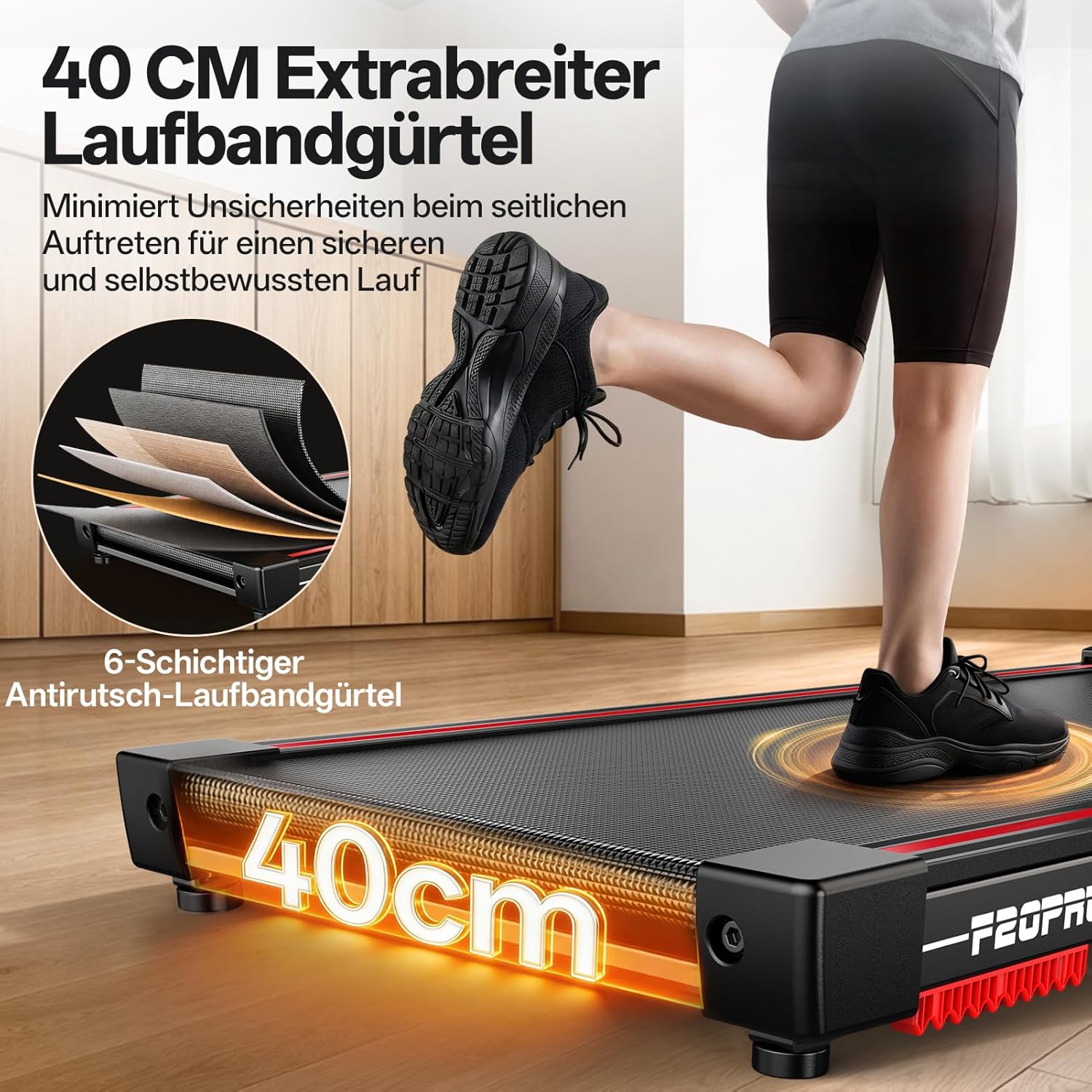 JOROTO F20PRO Składana bieżnia – cichy silnik 2,5 KM z nachyleniem 8%, prędkość 1–12 km/h i wyświetlacz LED