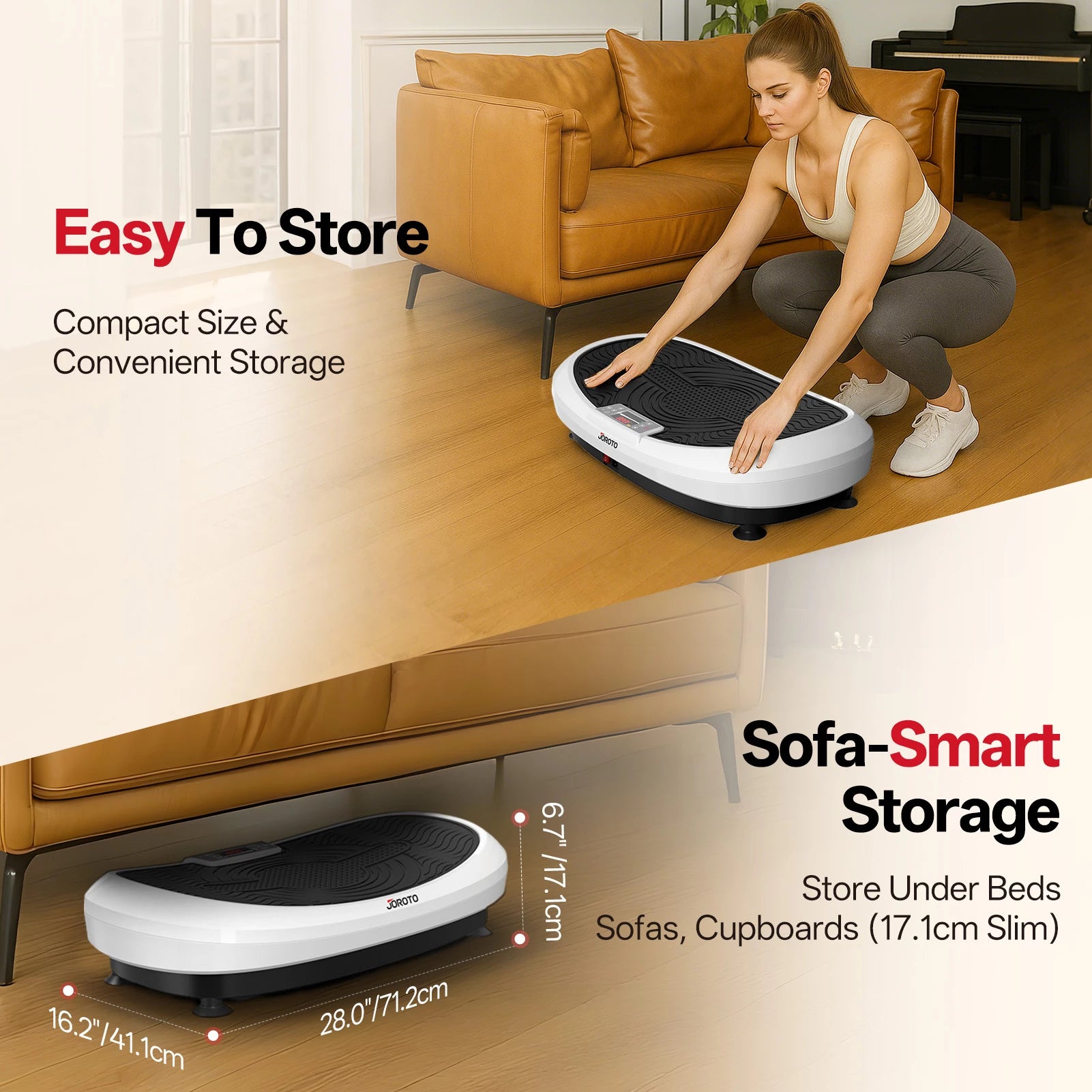 JOROTO JV60 4D vibrációs pad – 3 motoros, teljes testes edzőgép