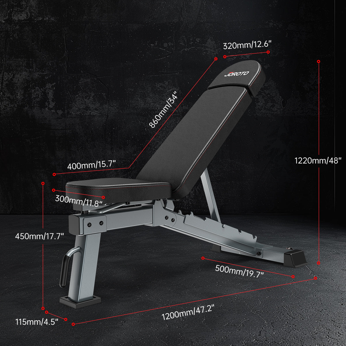 JOROTO MD80 Elite Adjustable Weight Bench