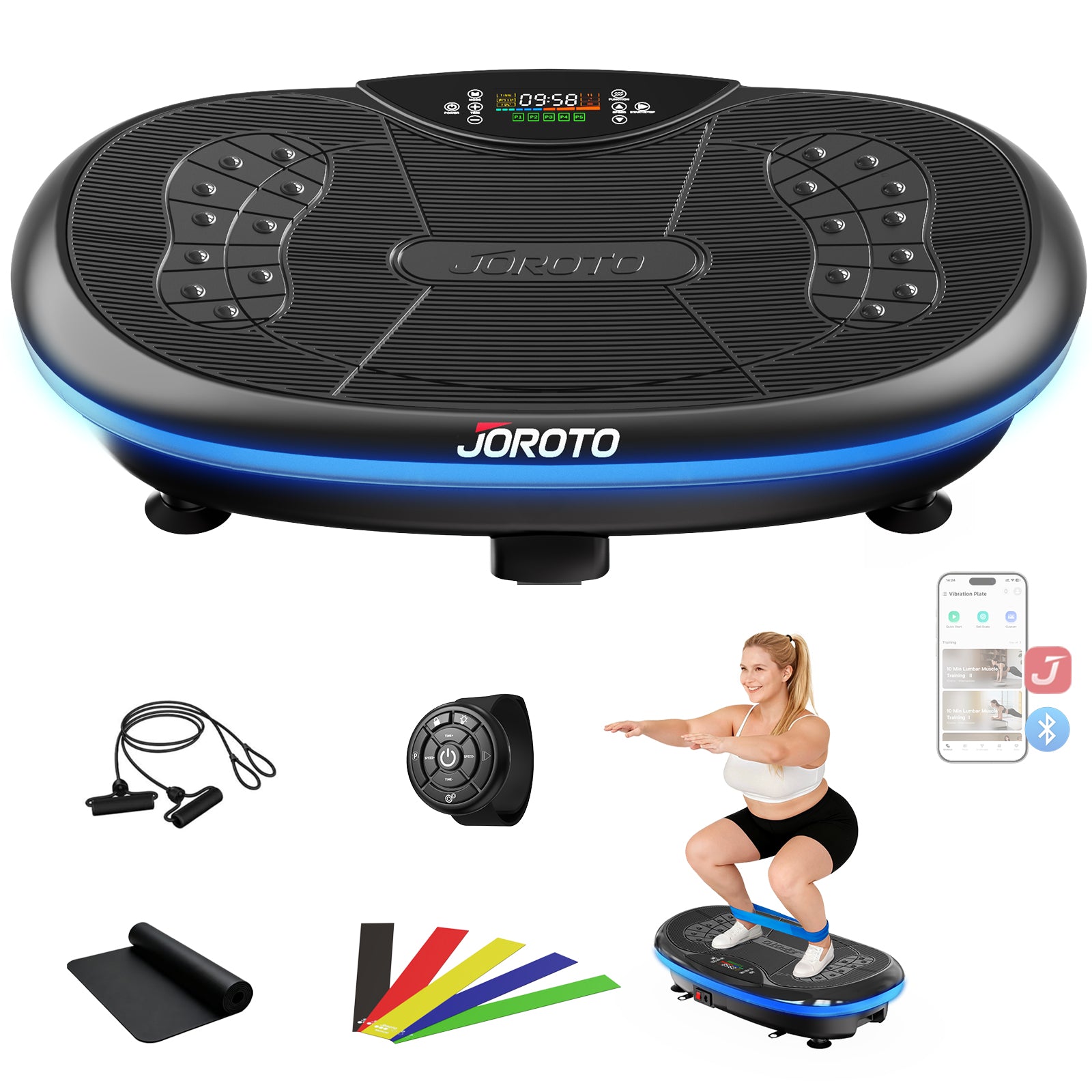 sexpuppen bamberg JOROTO JV80 4D Vibrationsplatte – Triple-Motor-Ganzkörpertraining mit