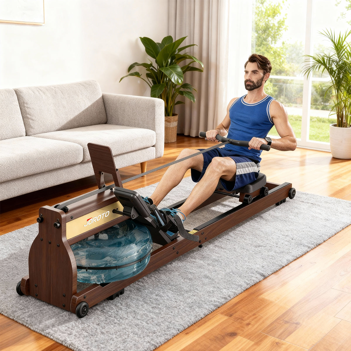 JOROTO MR380C Rudergerät mit Wasserwiderstand in Onyx-Ausführung