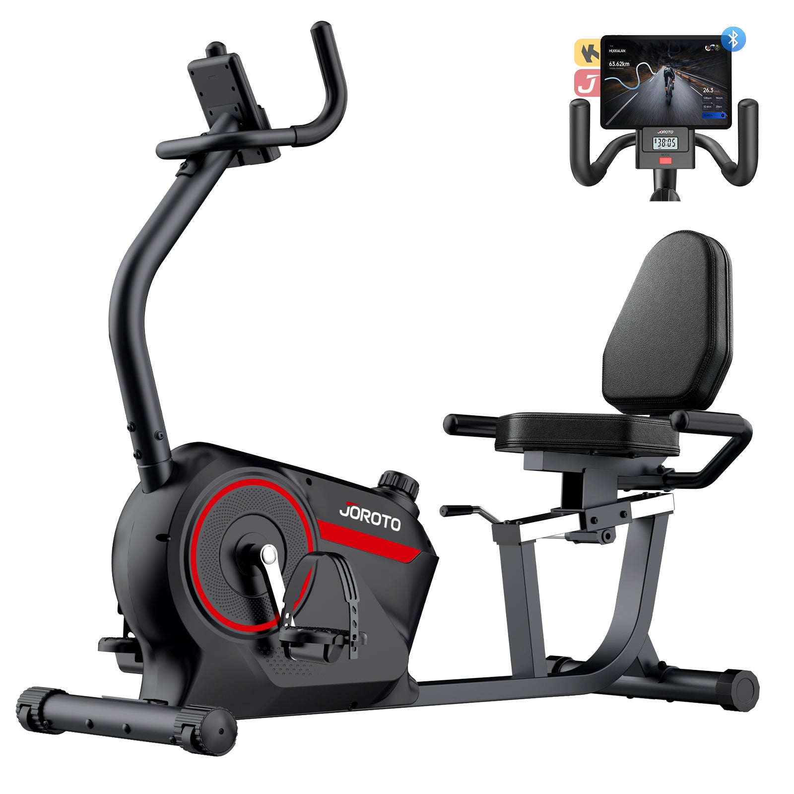 JOROTO JH30PRO Smart Recumbent Bike Backlit LCD 16 Level Magnetic Resistance