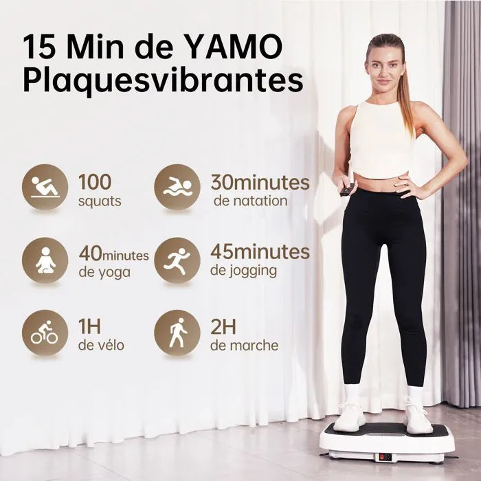 Plataforma vibratoria de cuerpo completo JOROTO JV35 con cuerdas de resistencia