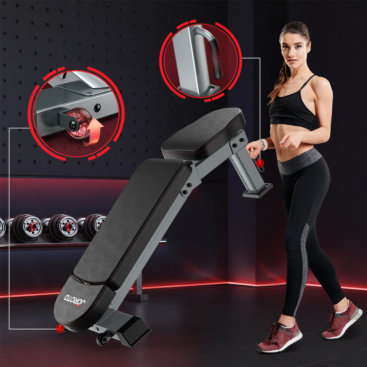 JOROTO MD80 Elite Adjustable Weight Bench