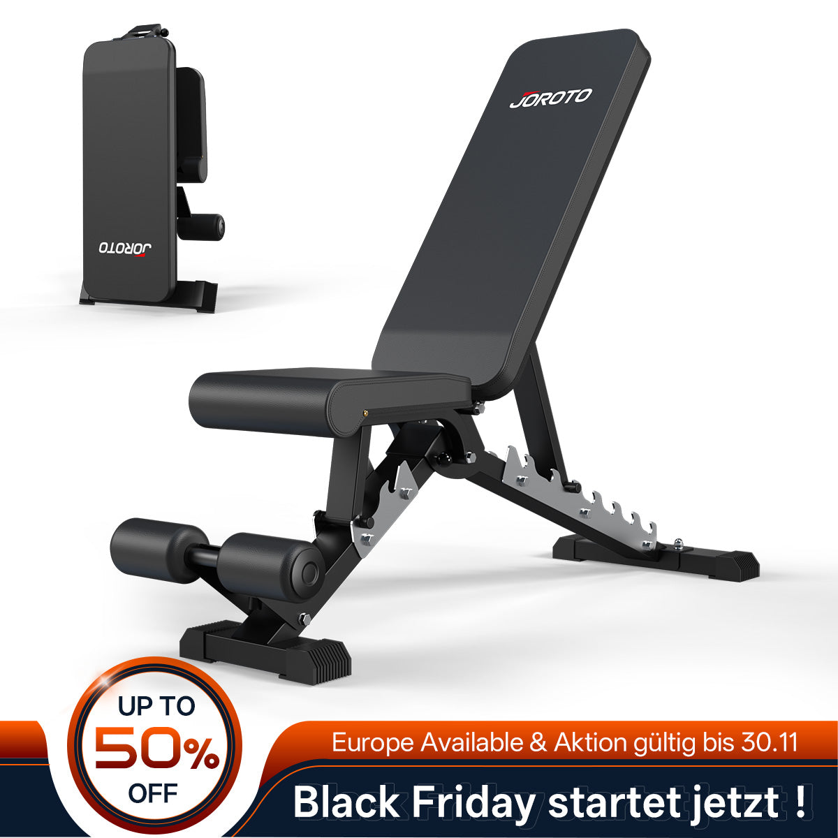 JOROTO MD60 Hantelbank, verstellbar und vielseitig