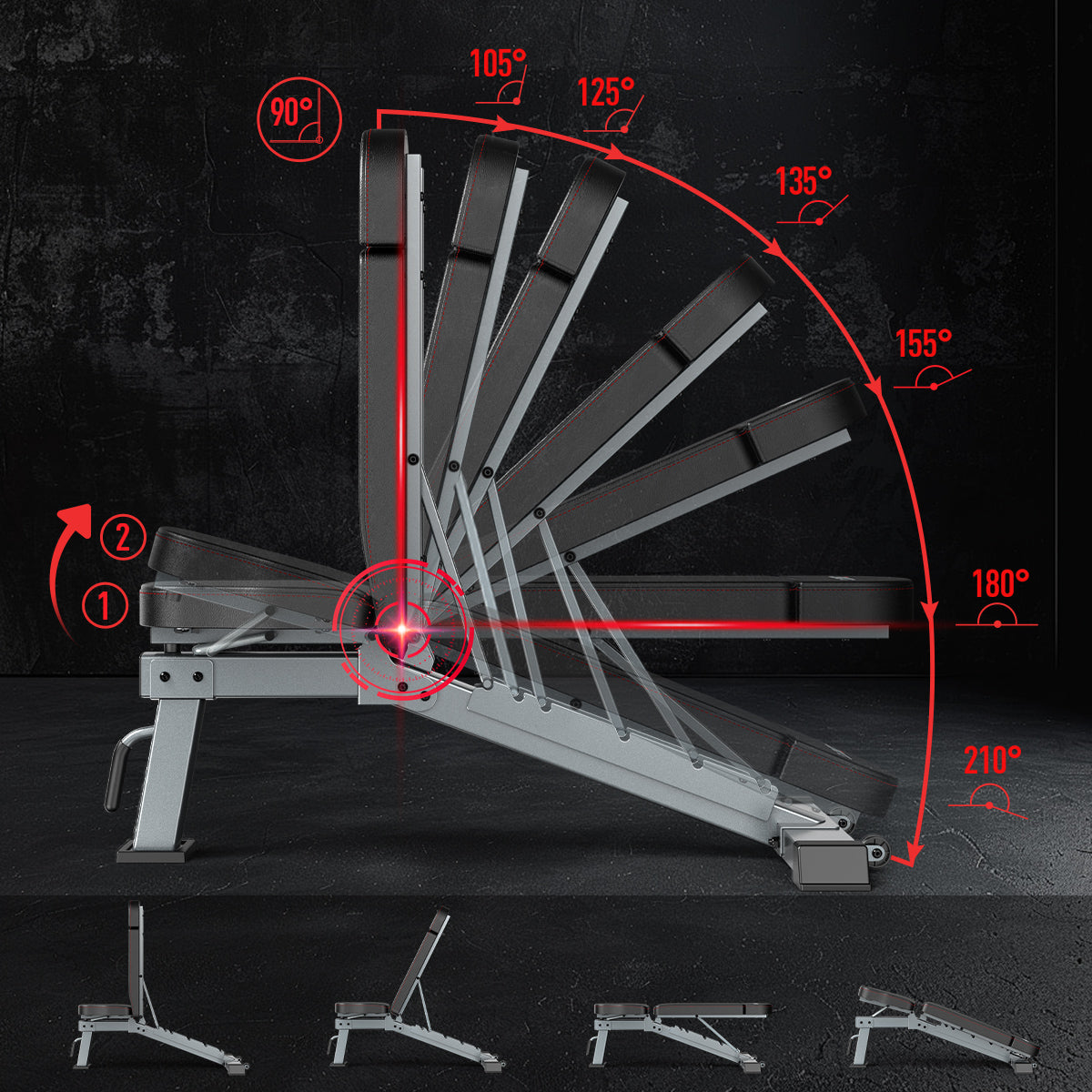 JOROTO MD80 Elite Adjustable Weight Bench