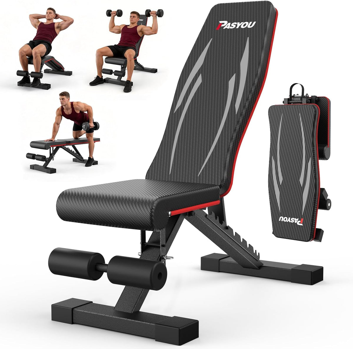 JOROTO Pasyou PA350 Adjustable & Foldable Weight Bench for Home Gym