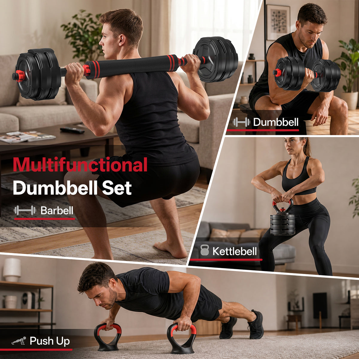 JOROTO Pasyou PD25 Adjustable Dumbbells Set for Home Gym