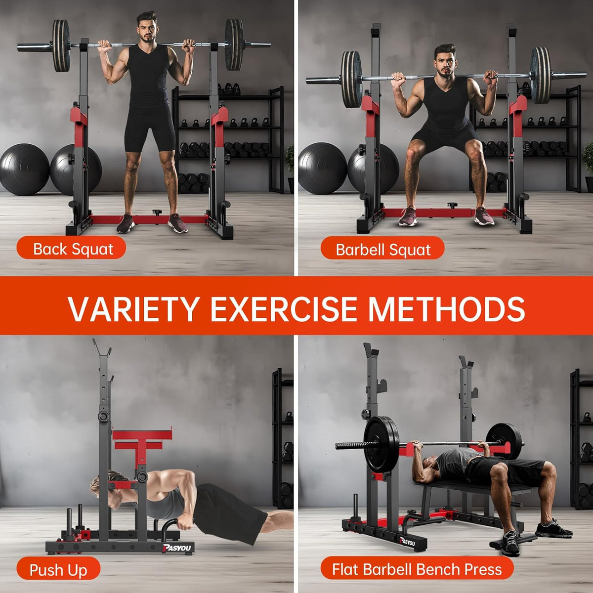 JOROTO Pasyou SR20 Squat Rack For Home Gym