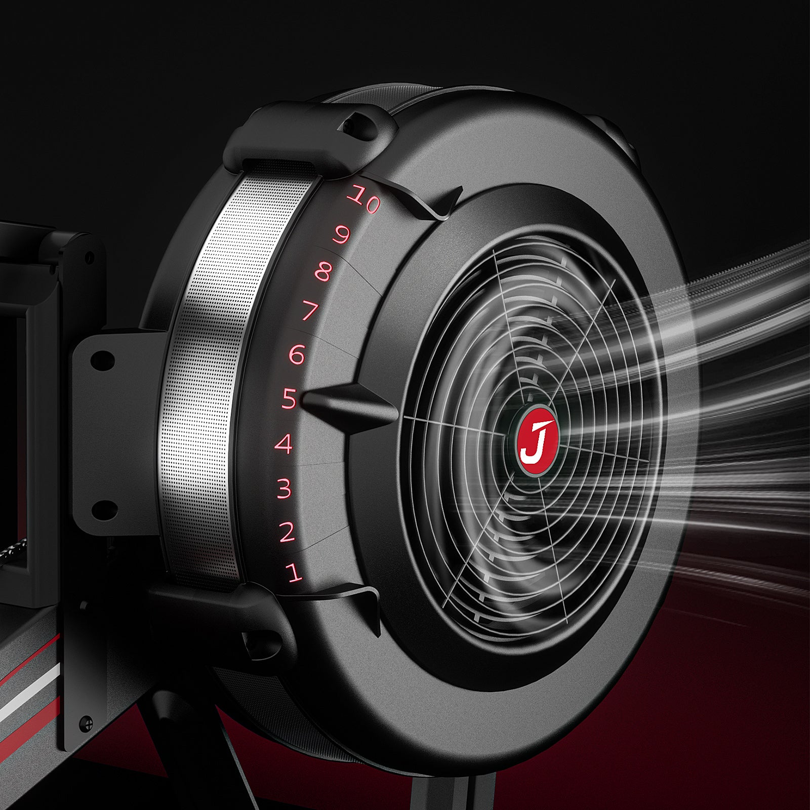 JOROTO MR56 Luftwiderstands-Rudergerät – Professionelles Ganzkörper-Rudergerät mit LCD-Display und Bluetooth