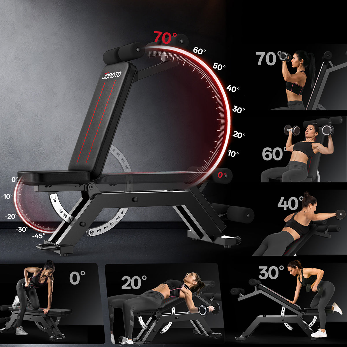 JOROTO MD70 Verstellbare Hantelbank