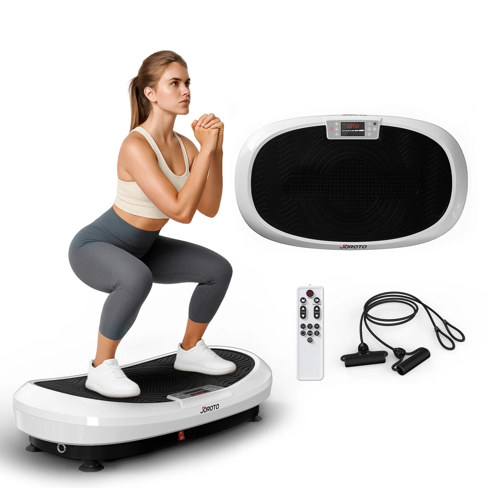 JOROTO JV60 4D vibrációs pad – 3 motoros, teljes testes edzőgép