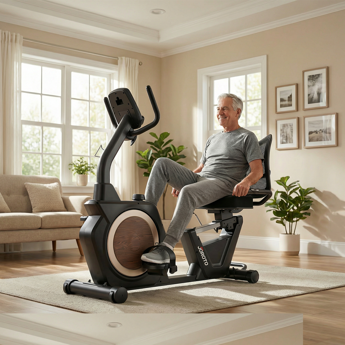 JOROTO JH50 Recumbent Exercise Bike – Magnetic Resistance, 16 Levels, 180 kg Capacity