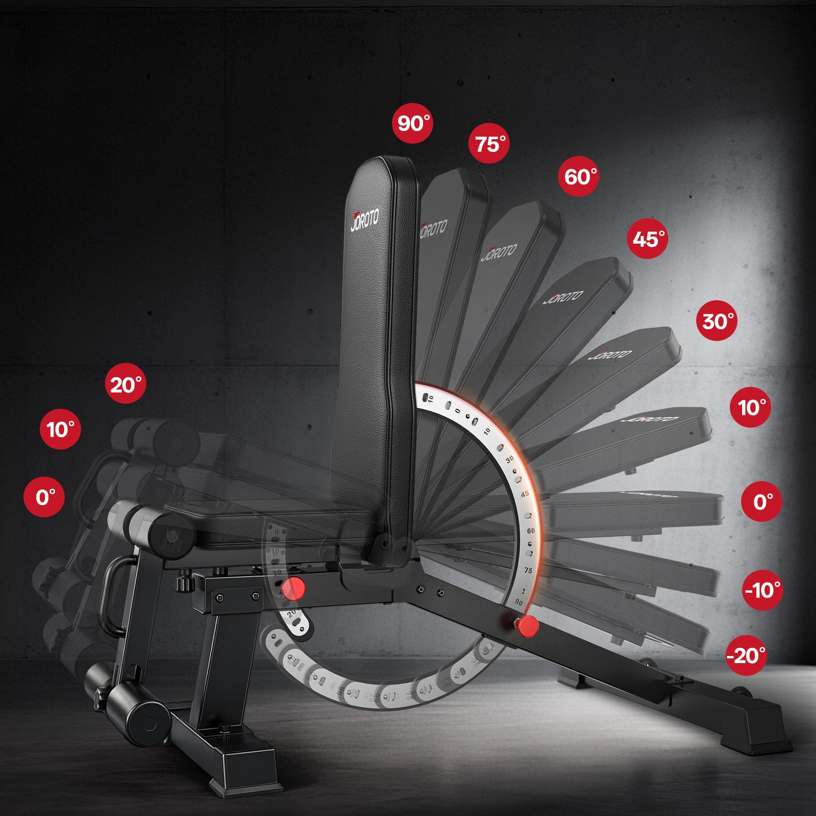 JORODO MD65 Verstellbare Hantelbank