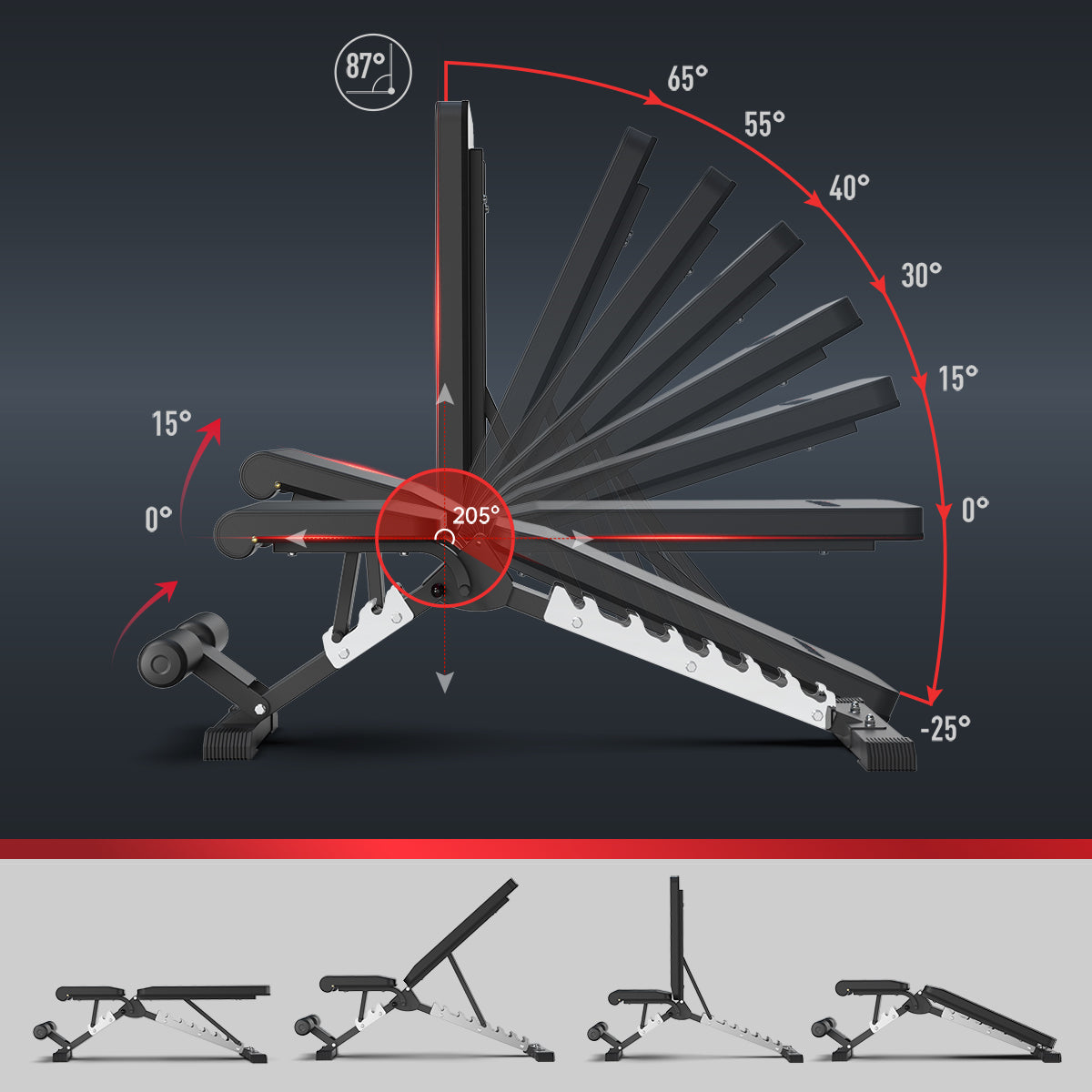 JOROTO MD60 Utility Adjustable Weight Bench