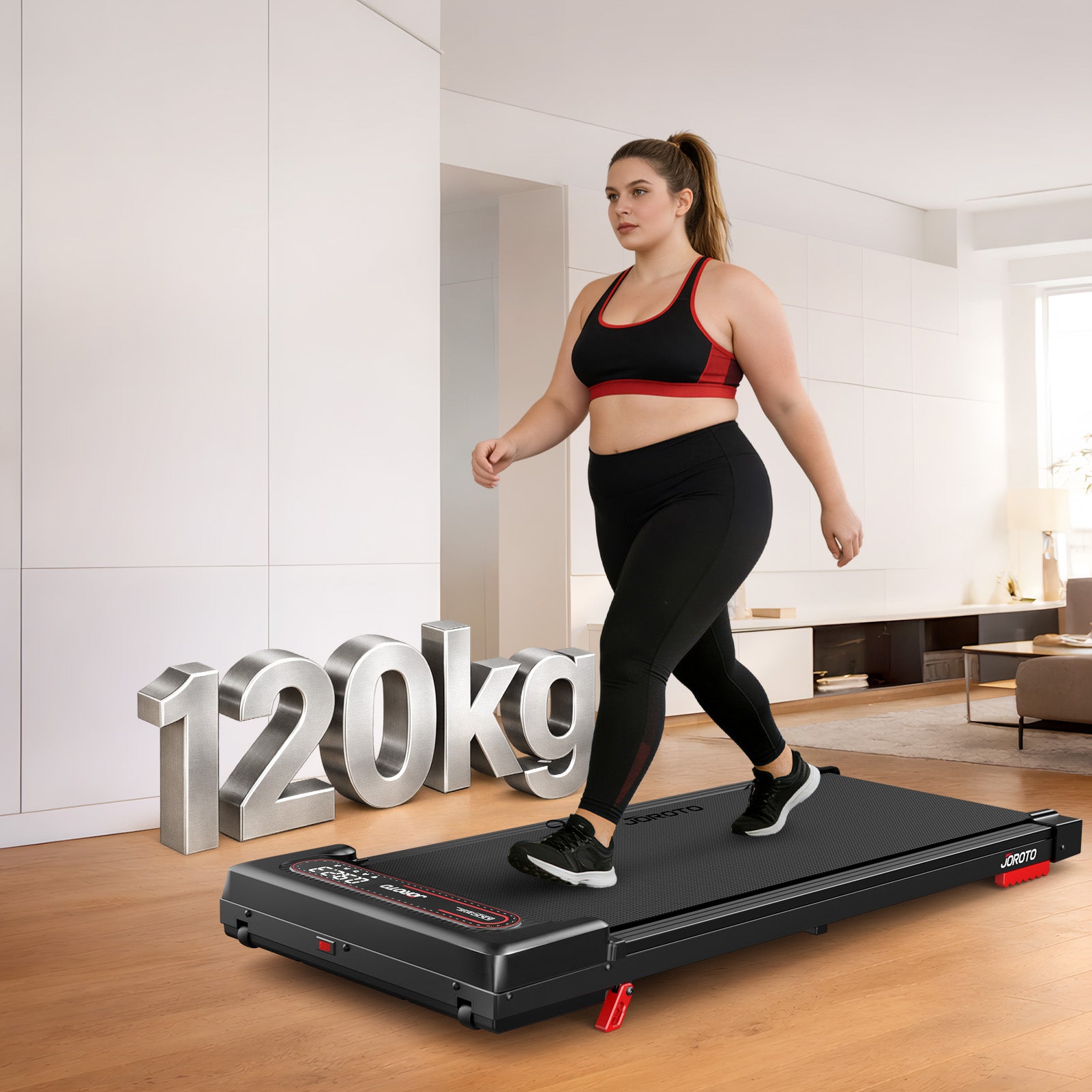 JOROTO F10 összecsukható futópad – Csendes 2,5 LE motor, 10 km/h, önkenő rendszer, 120 kg teherbírás