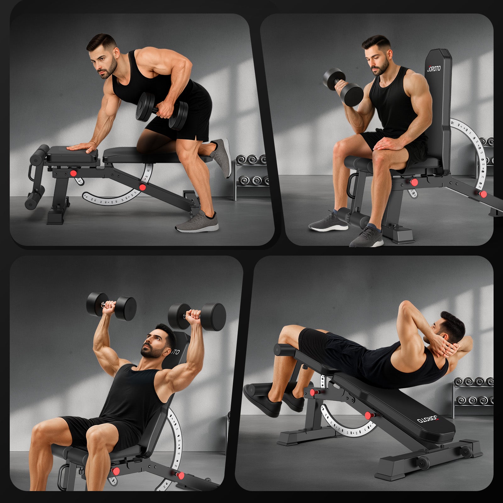 JORODO MD65 Verstellbare Hantelbank