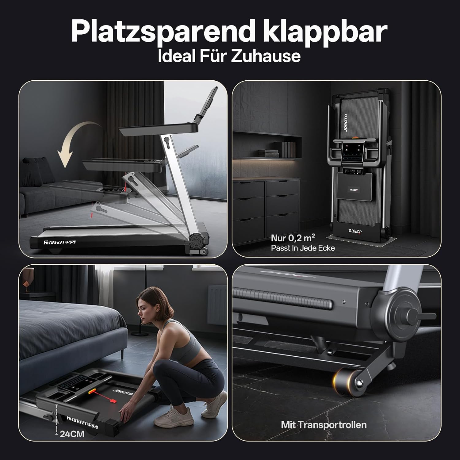 JOROTO F6 slimme loopband met Bluetooth & Kinomap-app