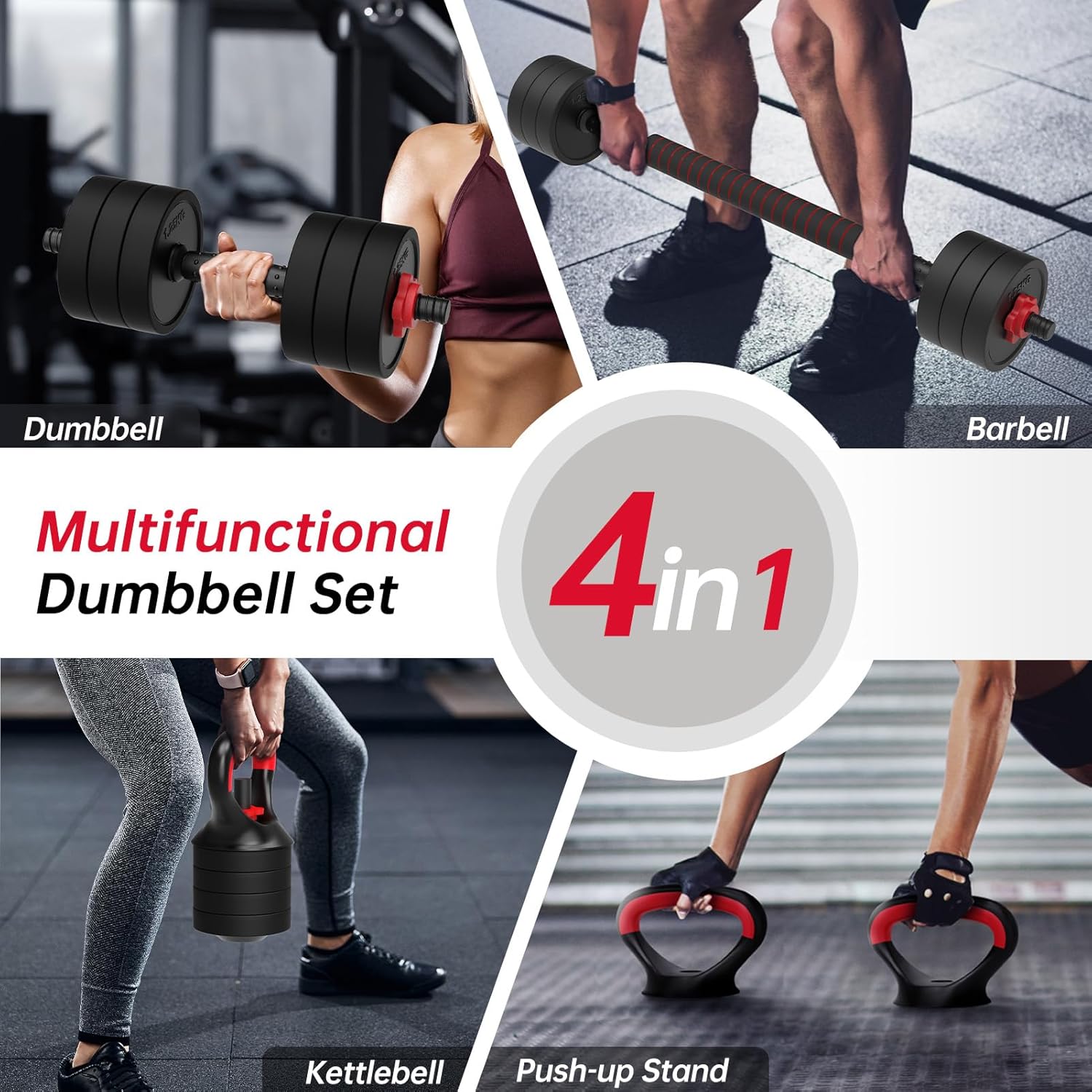 JOROTO JD10 Verstellbares 4-in-1 Hantelset 