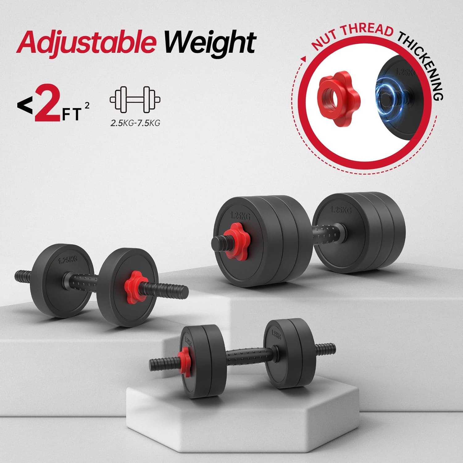 JOROTO JD10 Verstellbares 4-in-1 Hantelset 