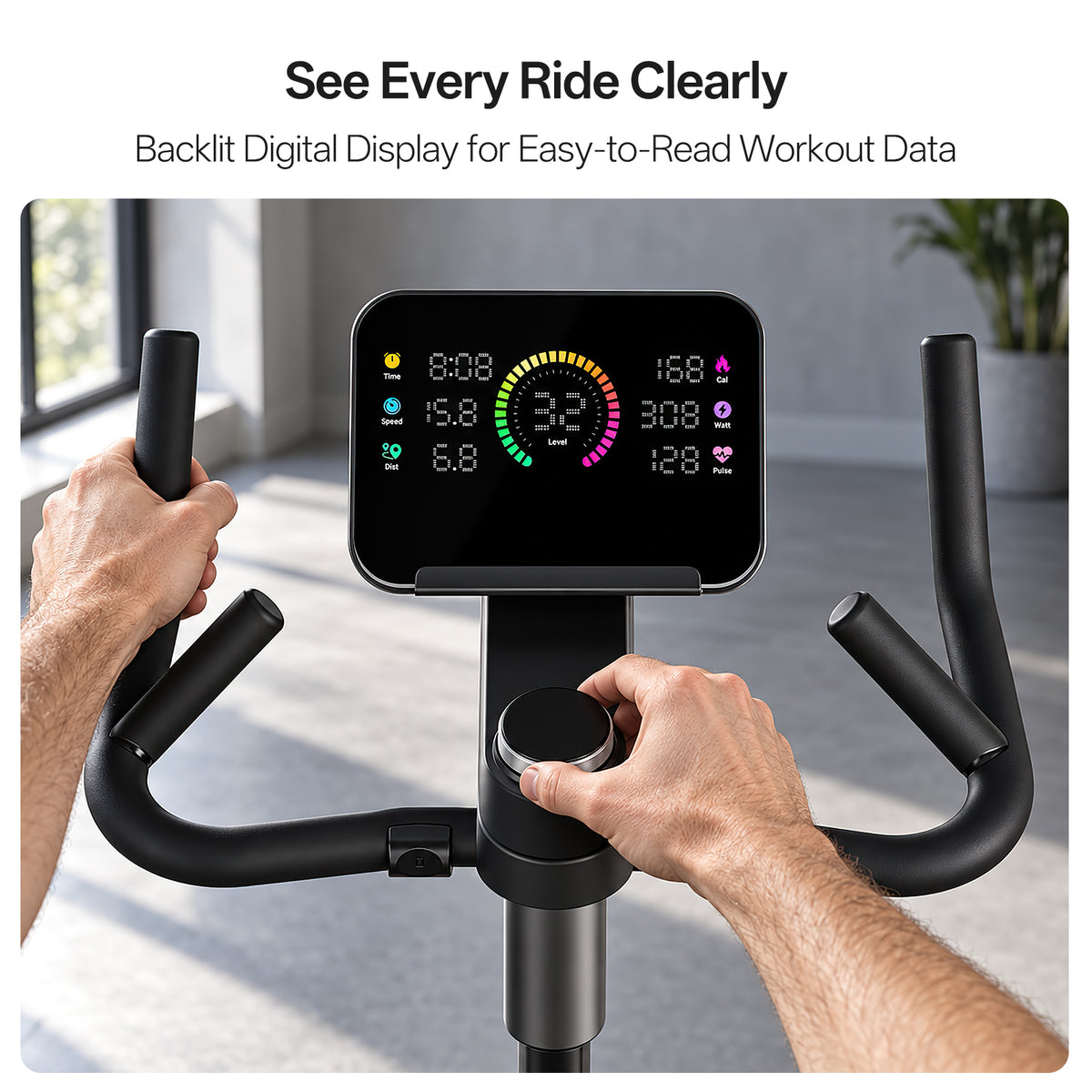 JOROTO JK50 Indoor Cycling Bike – 18 kg Flywheel, 32-Level Magnetic Resistance, Bluetooth & Self-Powered System
