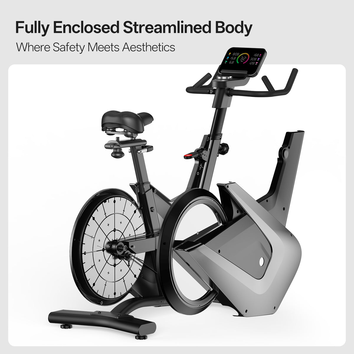 JOROTO JK50 Indoor Cycling Bike – 18 kg Flywheel, 32-Level Magnetic Resistance, Bluetooth & Self-Powered System