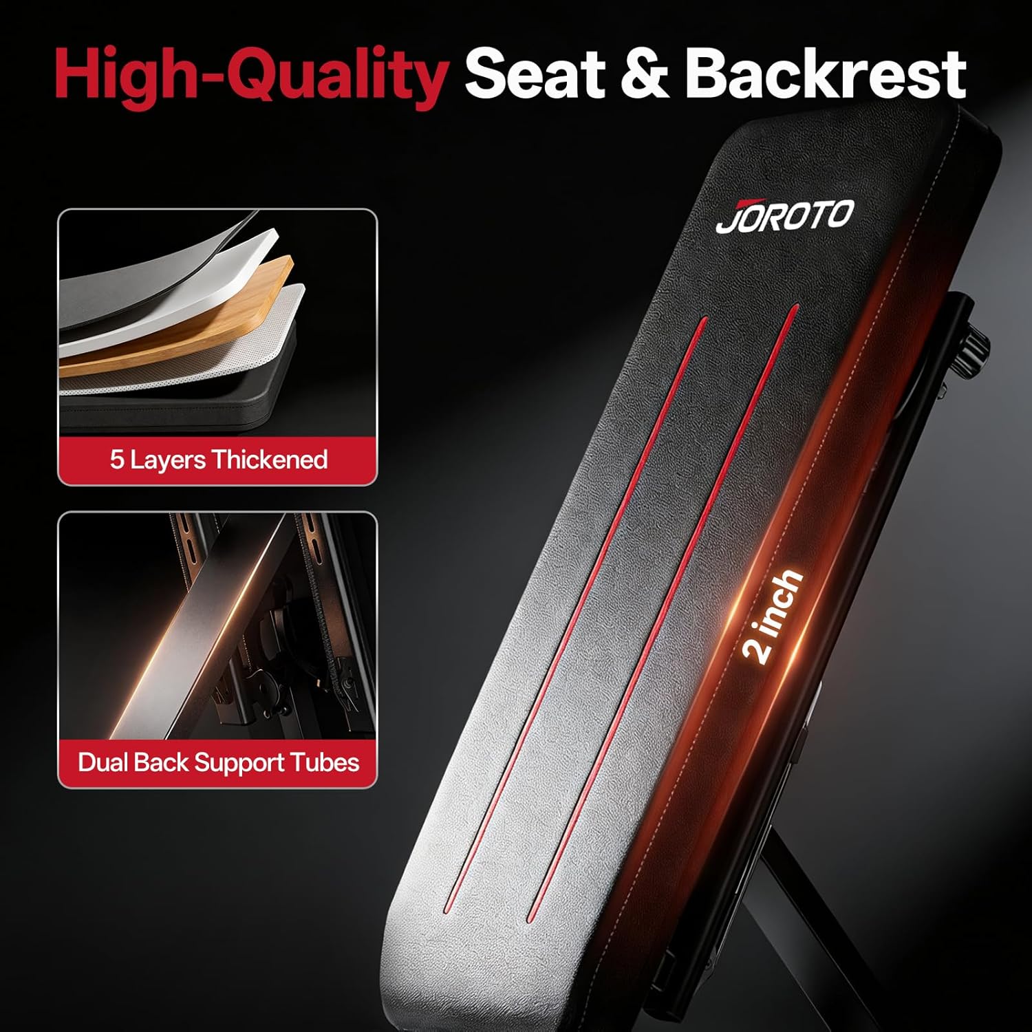 JOROTO MD85 Adjustable Weight Bench with Storage – 450 kg Capacity