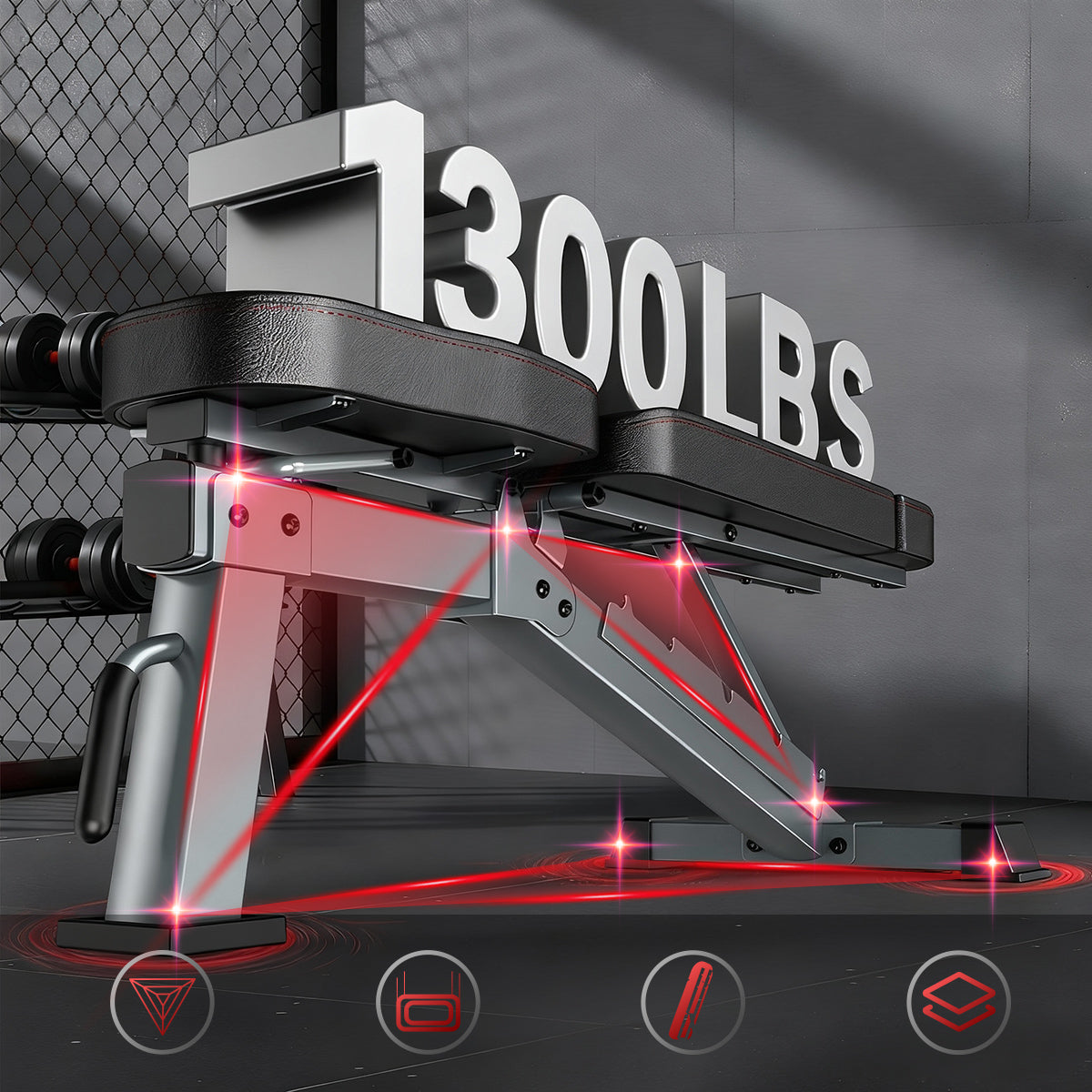 JOROTO MD80 Elite Hantelbank mit verstellbarem Gewicht