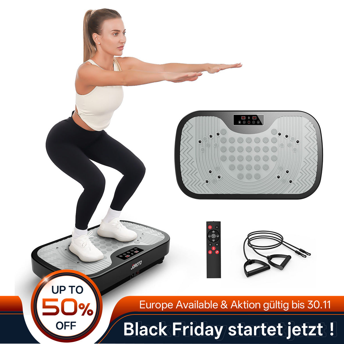 JOROTO JV30 EMS Vibrationsplatte für Lymphdrainage &amp; Gewichtsverlust