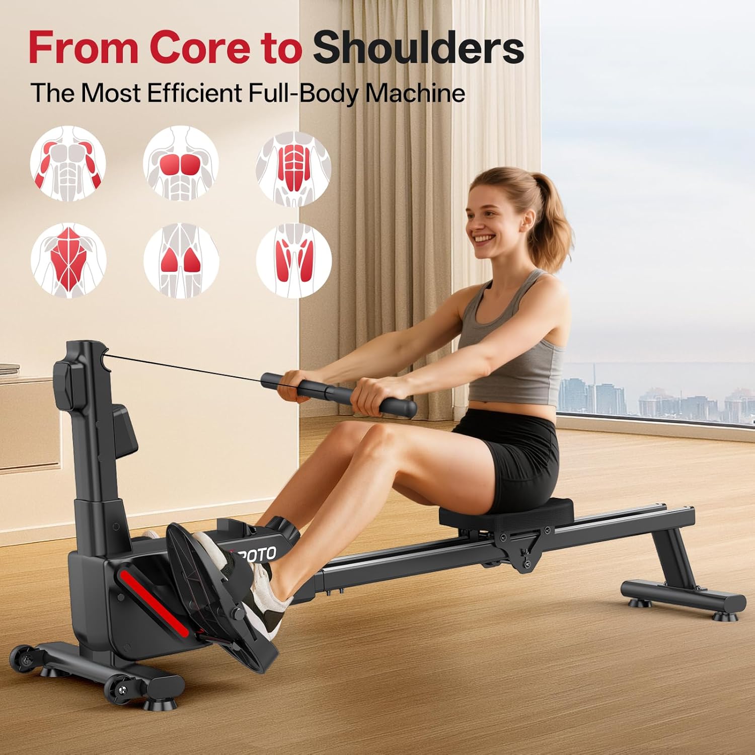 JOROTO MR19 Magnet-Rudergerät für zu Hause