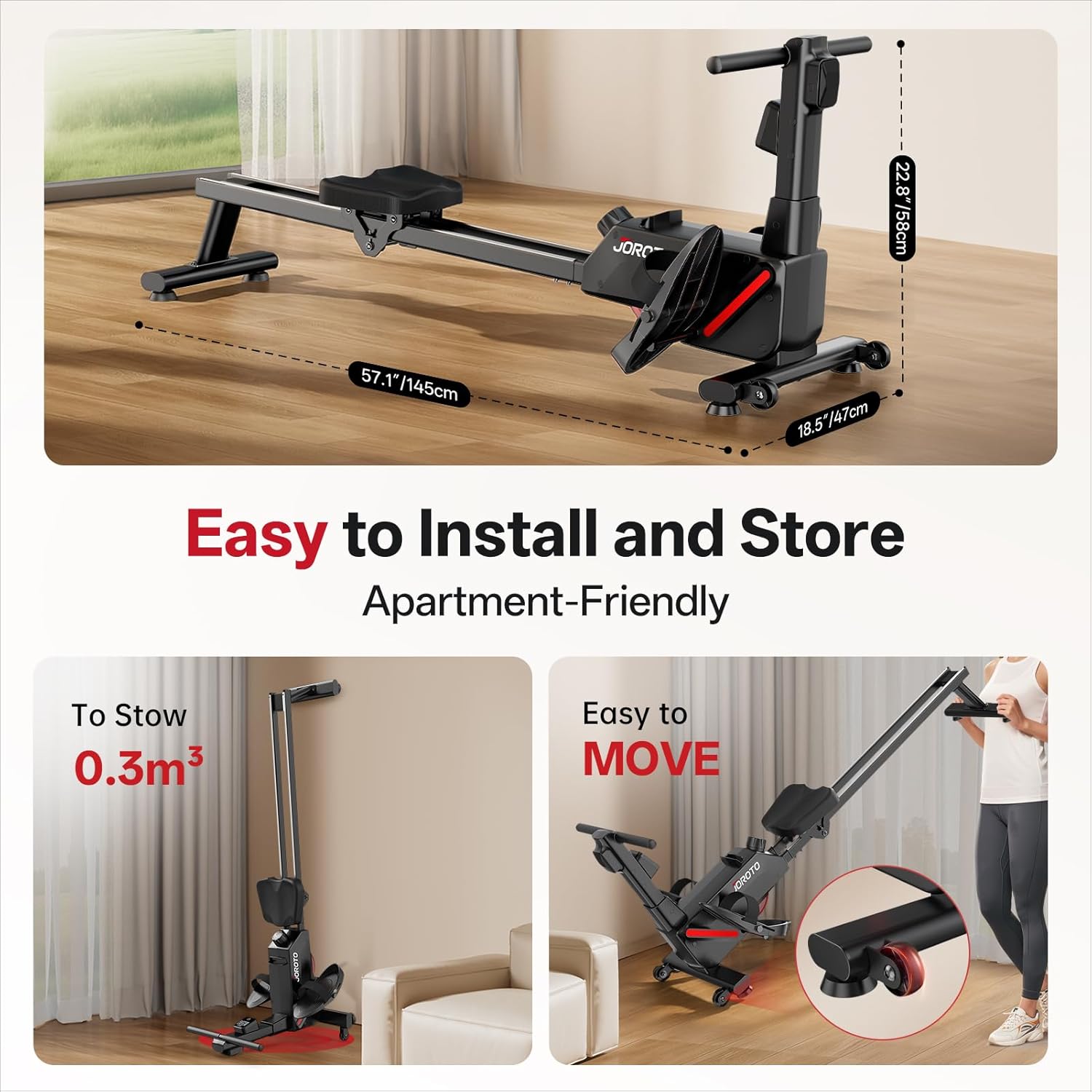JOROTO MR19 Magnet-Rudergerät für zu Hause