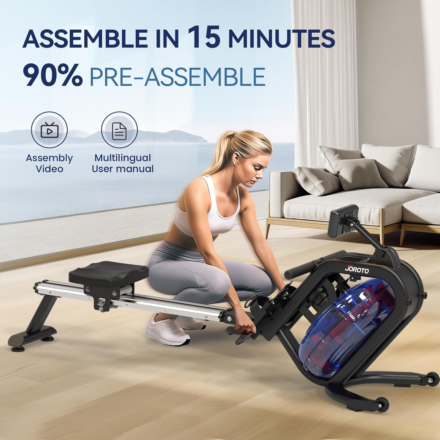 Remo de agua JOROTO MR19 con depósito de 28 L y App Bluetooth