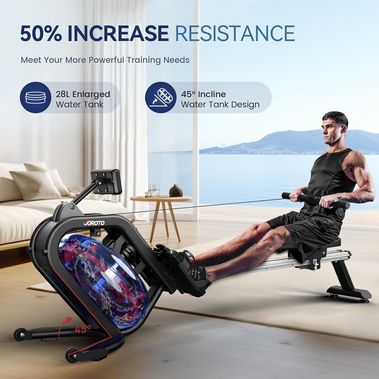 Remo de agua JOROTO MR19 con depósito de 28 L y App Bluetooth