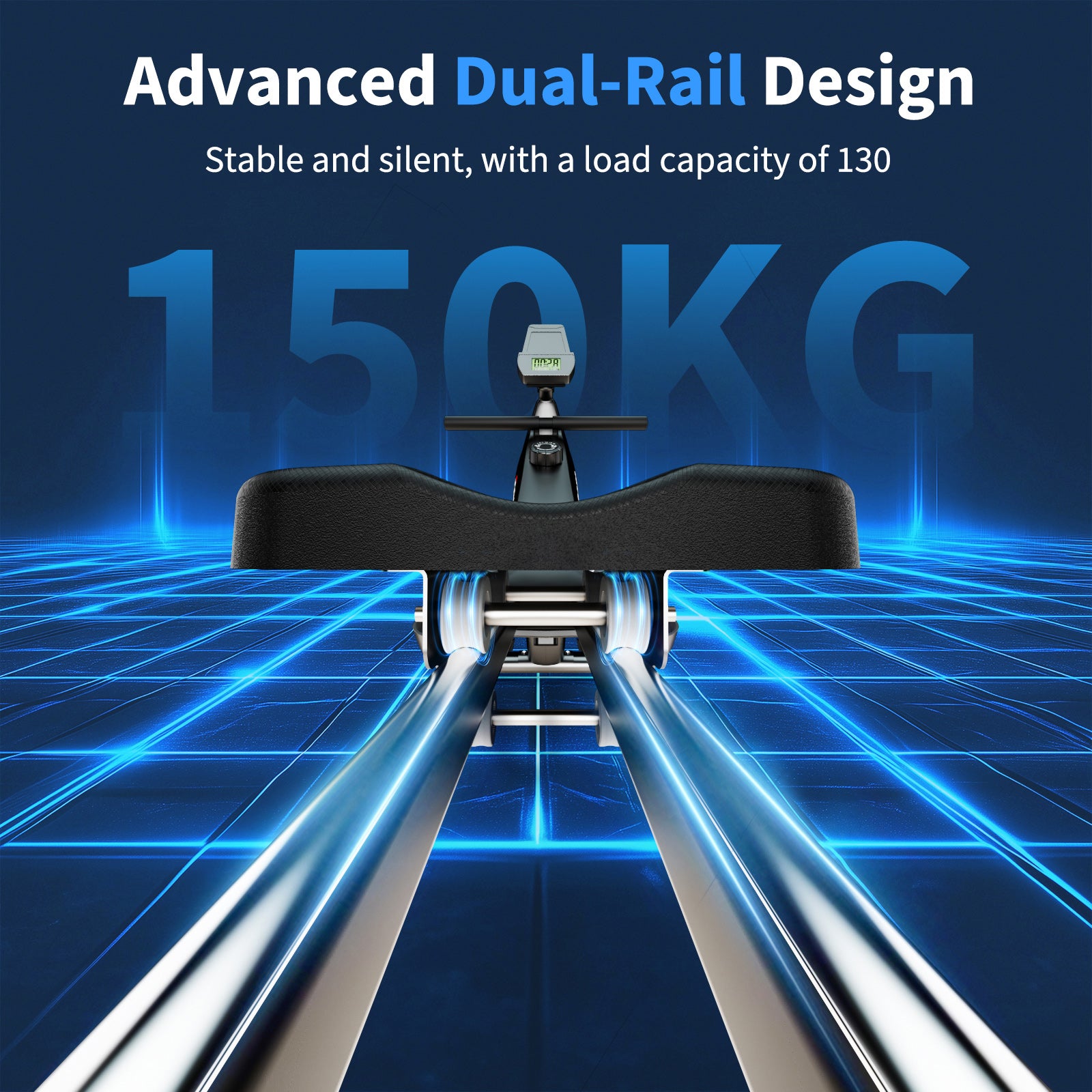 JOROTO MR30 magnetische roeitrainer – 16-niveaus stille weerstand met app, dubbele rail & onderhoudsarm ontwerp
