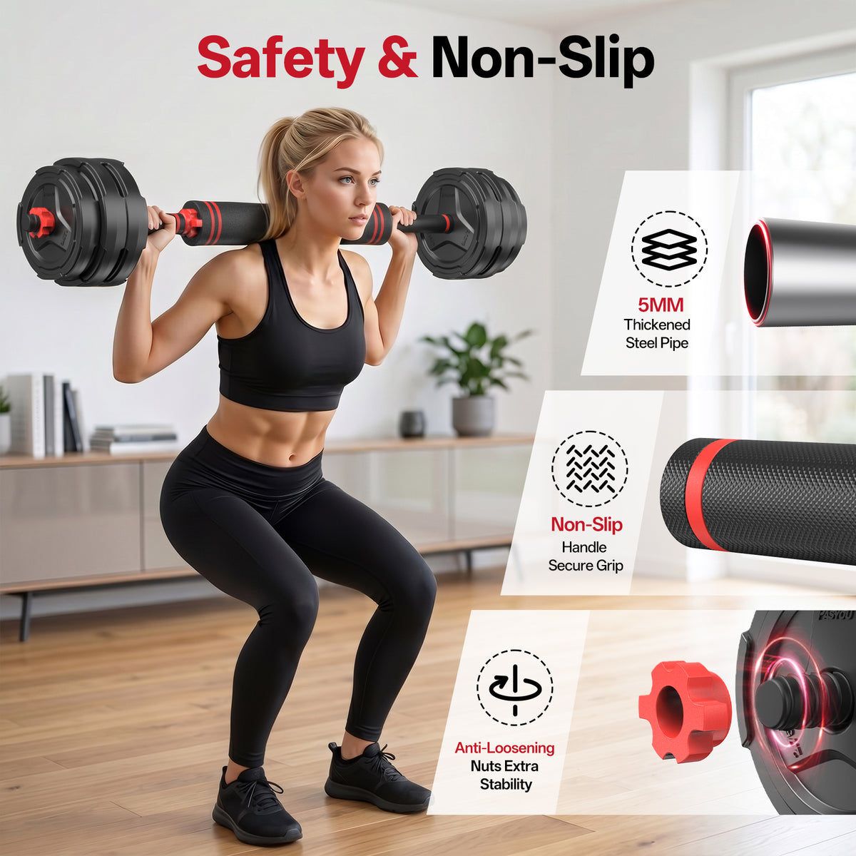 JOROTO Pasyou PD25 Adjustable Dumbbells Set for Home Gym