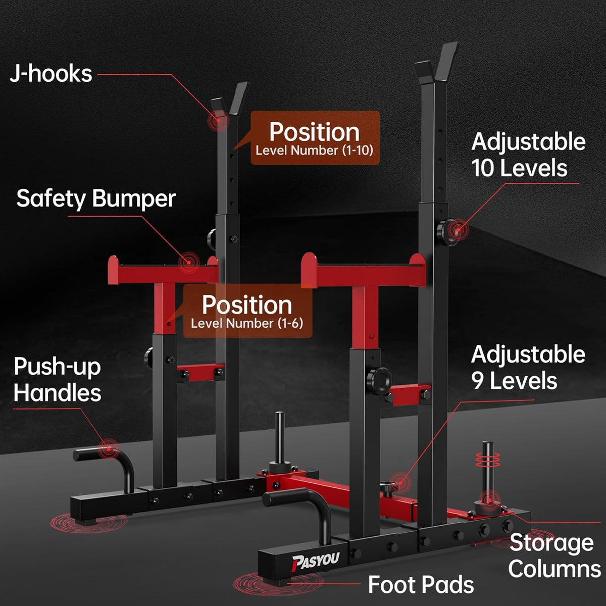 JOROTO Pasyou SR20 Squat Rack For Home Gym