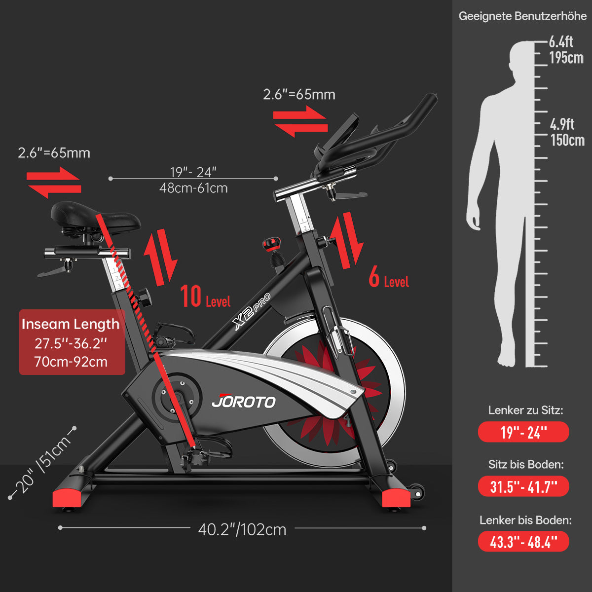 JOROTO X2PRO Bluetooth Heimtrainer