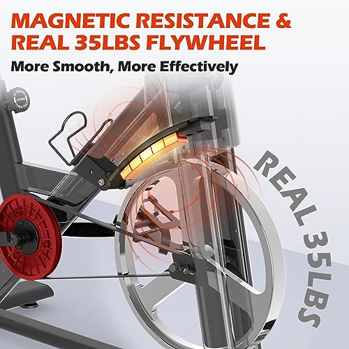 JOROTO X1P Stationary Bikes for Home - Exercise Bike with Magnetic Resistance, Indoor Cycling Bikes with Enlarged Tablet Bracket, RPM Display, Solid Heavy Flywheel, Heavy Duty Steel Material - jorotofitness